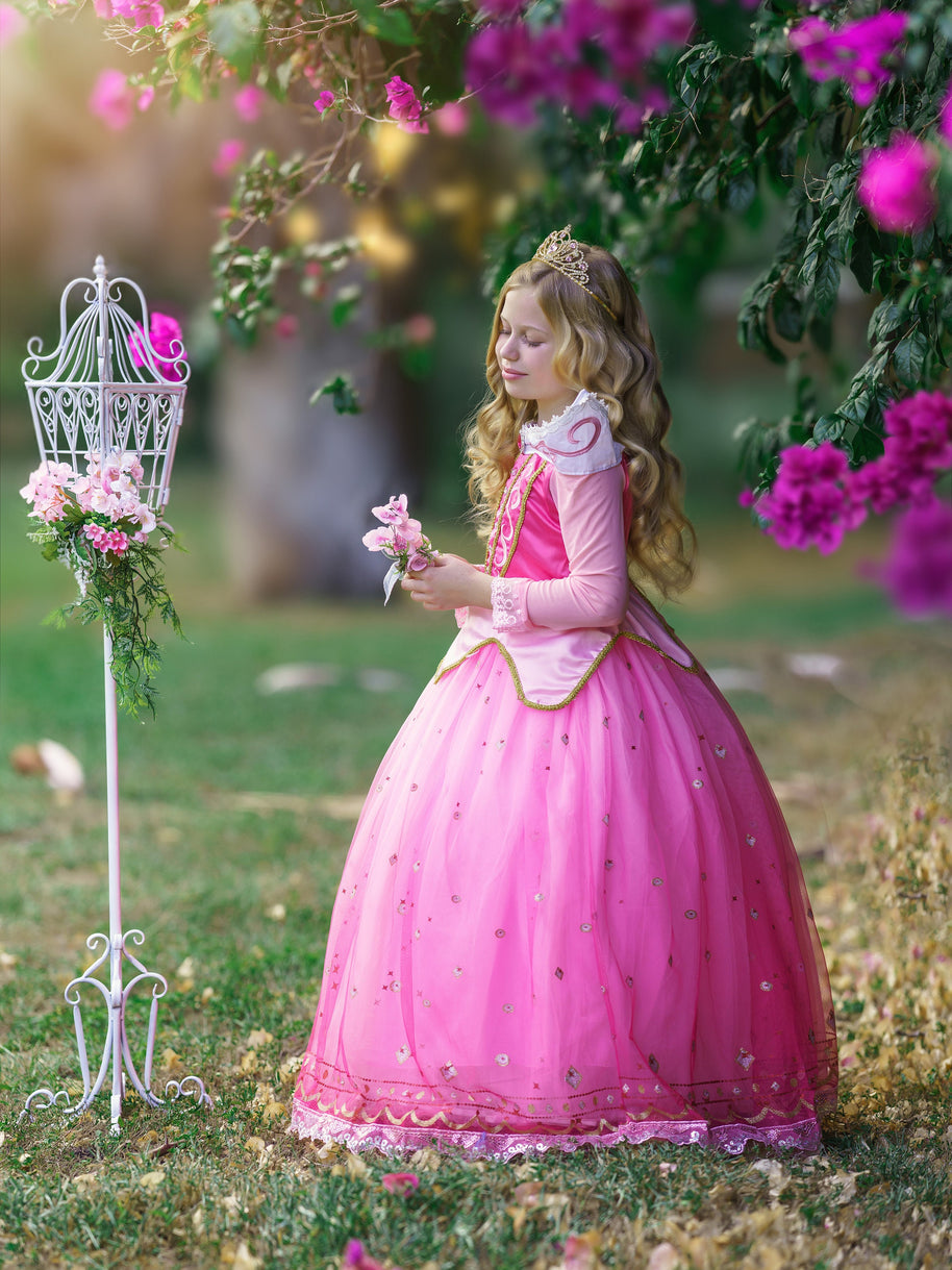 Sleeping Beauty Aurora Princess Dress Up Costume Set - Birthday, Party, Christmas, Holiday Gift