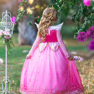 Sleeping Beauty Aurora Princess Dress Up Costume Set - Birthday, Party, Christmas, Holiday Gift