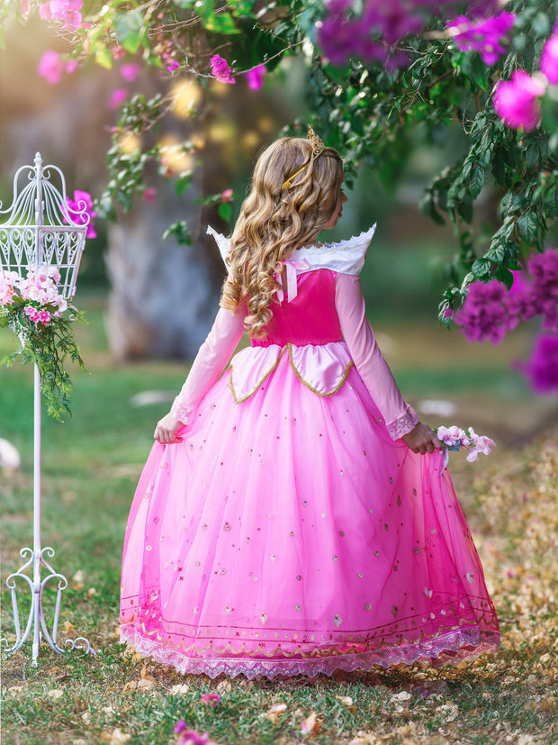 Sleeping Beauty Aurora Princess Dress Up Costume Set - Birthday, Party, Christmas, Holiday Gift