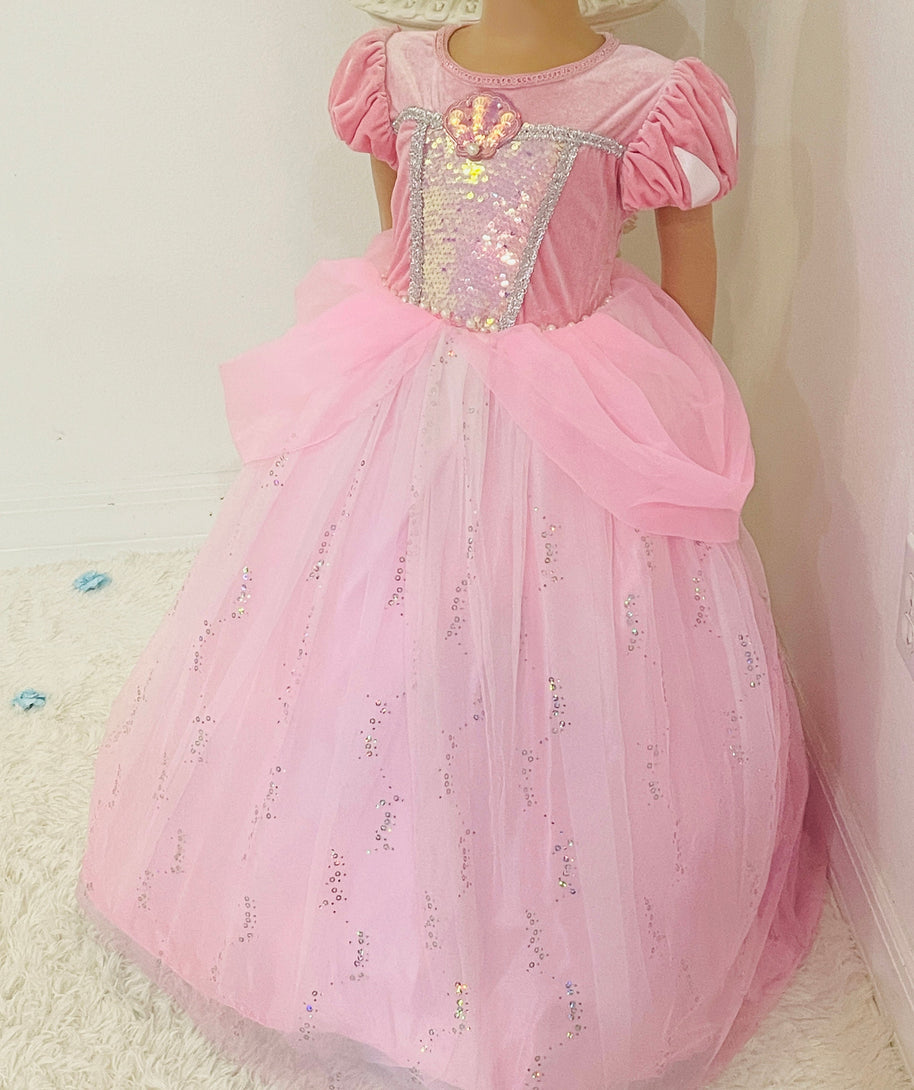 Little Mermaid Ariel Inspired Princess Dress Up Costume Set - Birthday, Party, Christmas, Holiday Gift