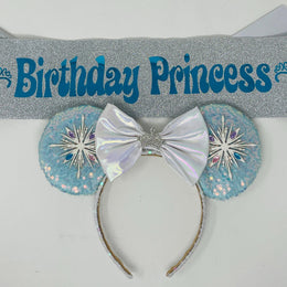 Elsa-Inspired Ice Queen Dress-Up Set for Girls – Glimmering Sequins Costume Gown with Detachable Snowflake Cape