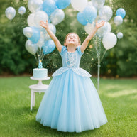 Cinderella-Inspired Gown – Lace Bodice & Tulle Skirt