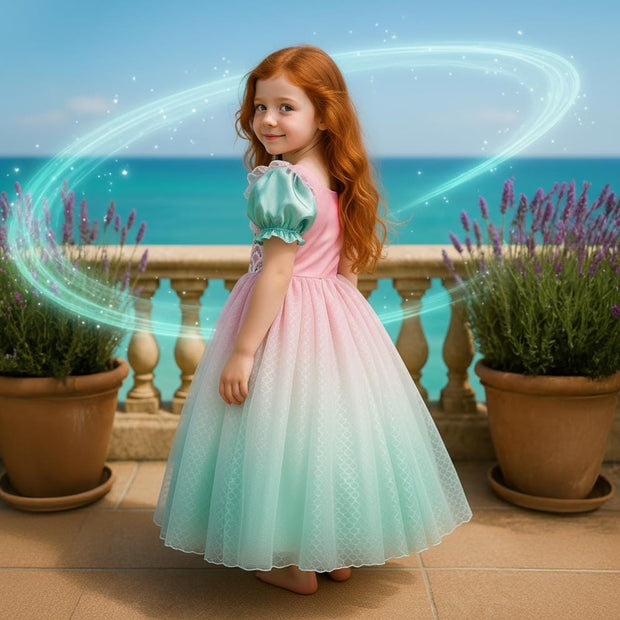 Ariel Inspired Mermaid Costume: Iridescent Scale Dress-Up Set