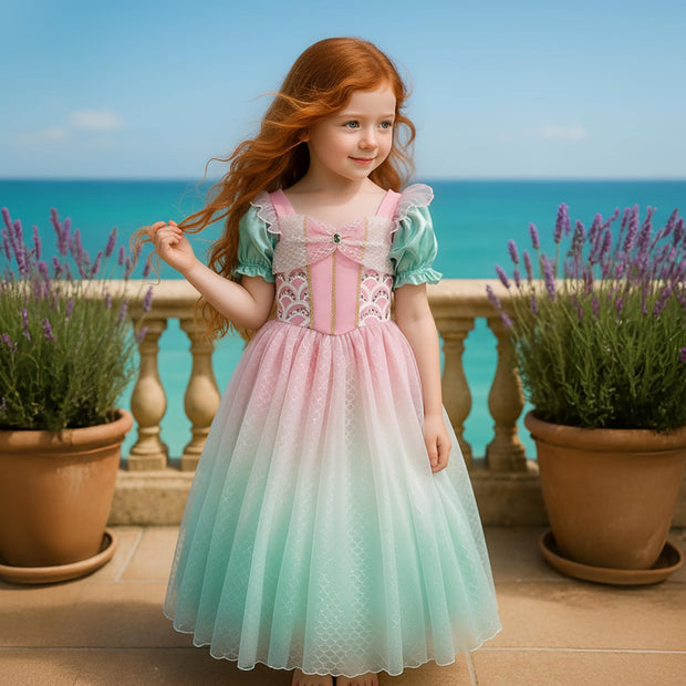 Ariel Inspired Mermaid Costume: Iridescent Scale Dress-Up Set
