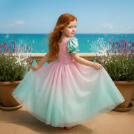 Ariel Inspired Mermaid Costume: Iridescent Scale Dress-Up Set