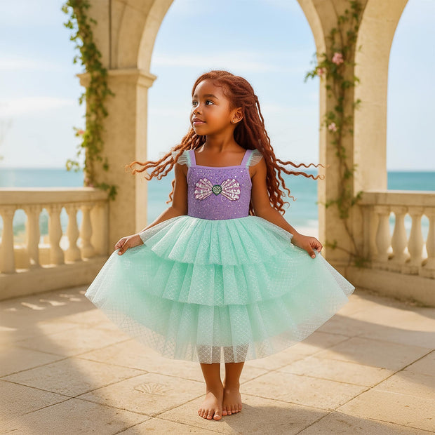 Little Mermaid Ariel Inspired Princess Dress Up Costume Set - Birthday, Party, Christmas, Holiday Gift