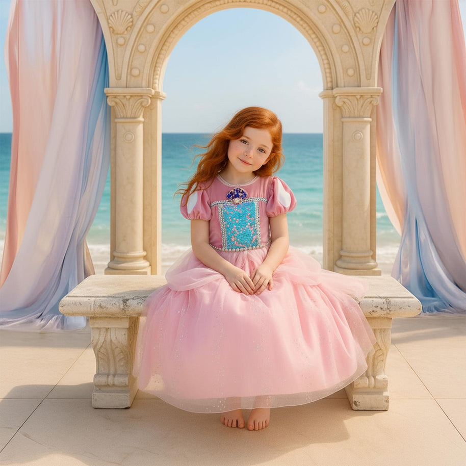 Little Mermaid Ariel Inspired Princess Dress Up Costume Set - Birthday, Party, Christmas, Holiday Gift