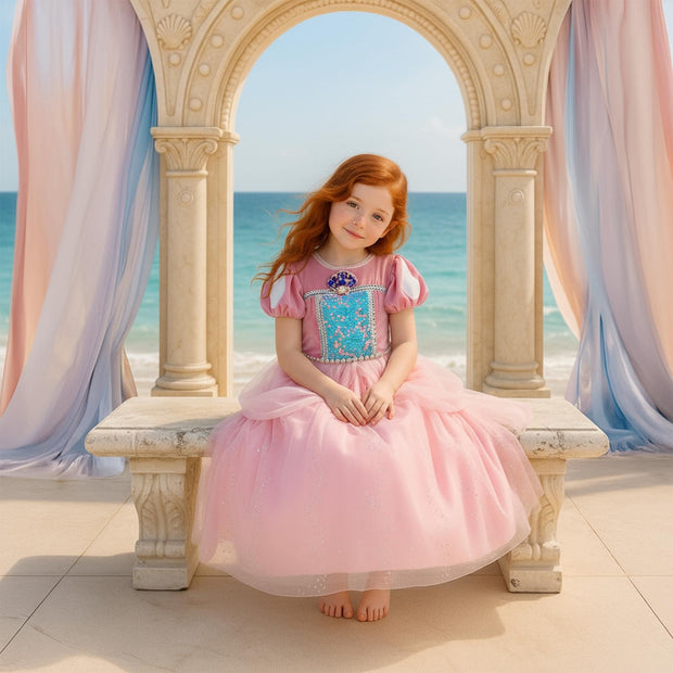 Little Mermaid Ariel Inspired Princess Dress Up Costume Set - Birthday, Party, Christmas, Holiday Gift