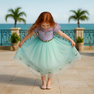 Little Mermaid Ariel Inspired Princess Dress Up Costume Set - Birthday, Party, Christmas, Holiday Gift