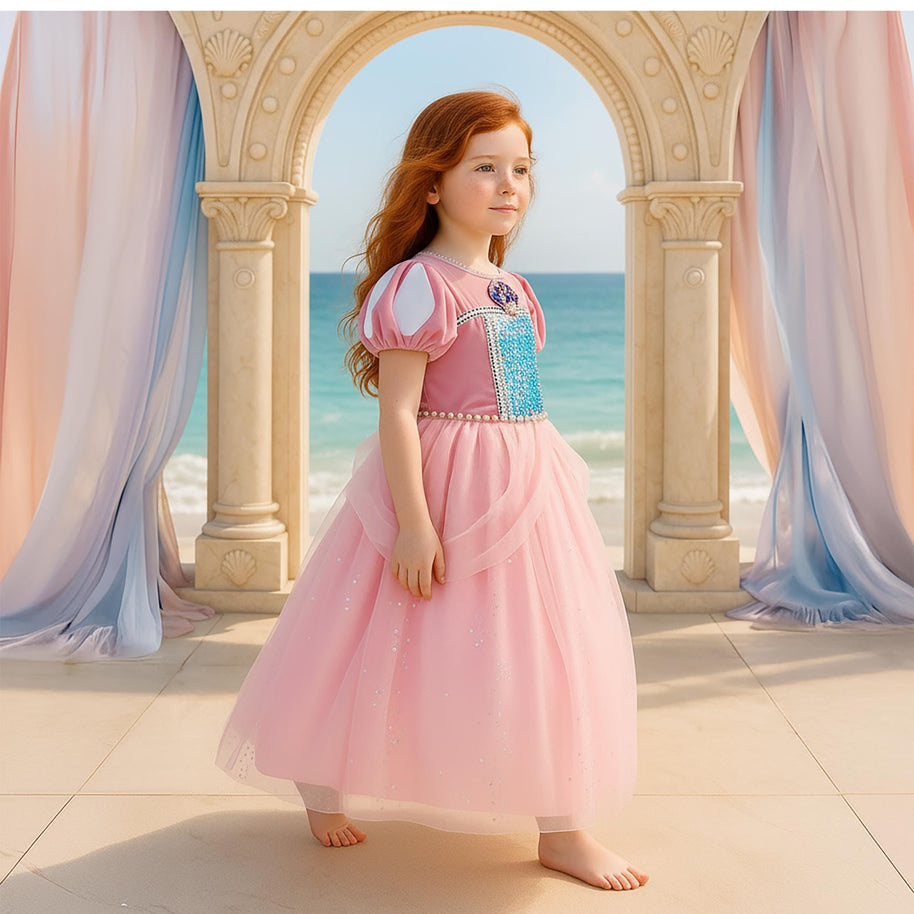 Little Mermaid Ariel Inspired Princess Dress Up Costume Set - Birthday, Party, Christmas, Holiday Gift