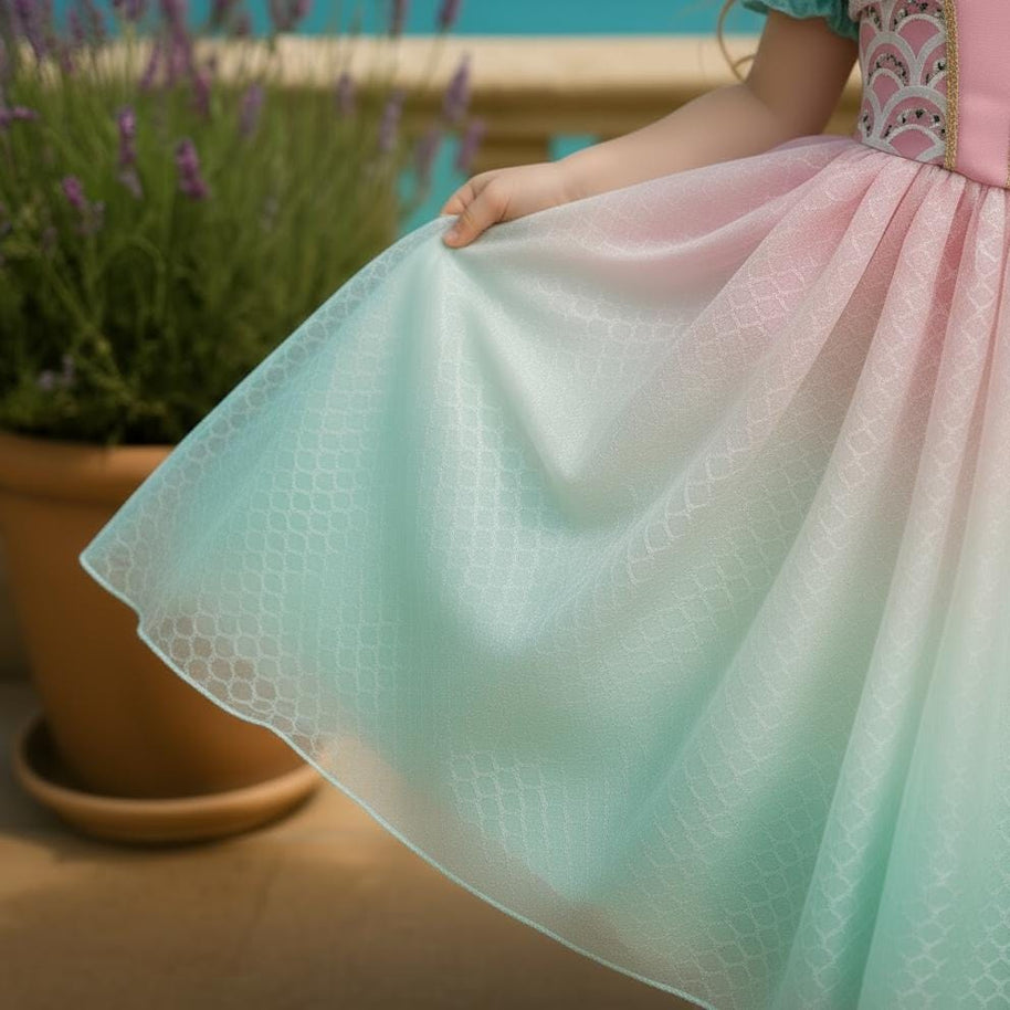 Ariel Inspired Mermaid Costume: Iridescent Scale Dress-Up Set