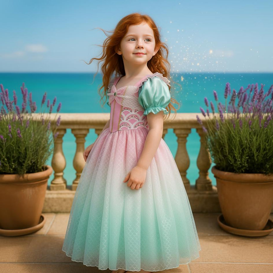 Ariel Inspired Mermaid Costume: Iridescent Scale Dress-Up Set