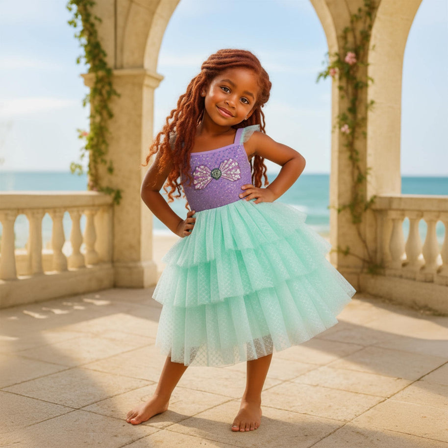 Little Mermaid Ariel Inspired Princess Dress Up Costume Set - Birthday, Party, Christmas, Holiday Gift