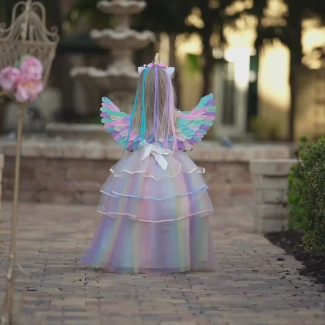 READY TO SHIP Unicorn Rainbow  Dress Tutu Dress Unicorn Tulle Dress .