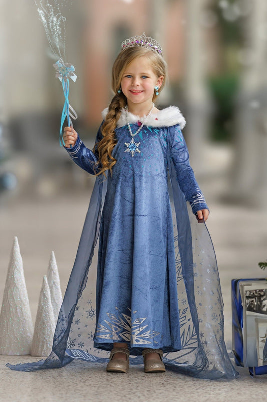 READY TO SHIP Disney Inspired Frozen Elsa Princess Dress Costume Set, Birthday Party Dress For Girls With Crown, Ball Gown, Dress Up, Elsa