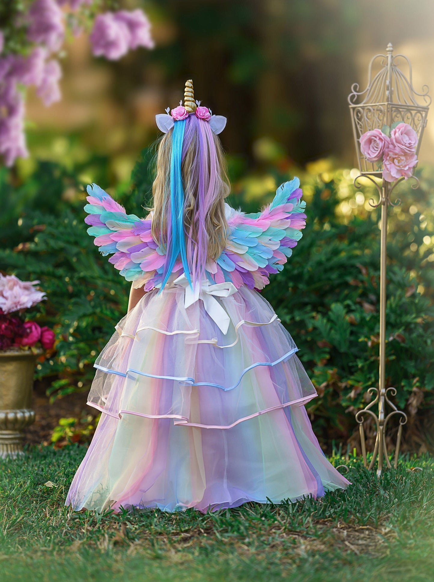 READY TO SHIP Unicorn Rainbow Dress Tutu Dress Unicorn Tulle Dress .